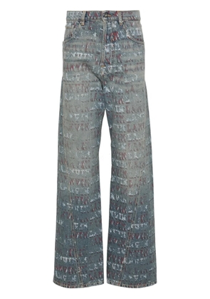 Lanvin x Future logo-print jeans - Blue