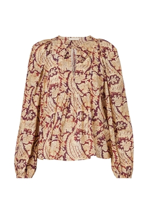 Ulla Johnson floral-print ruffled blouse - Neutrals