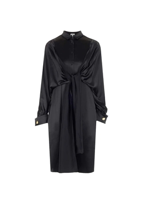 LOEWE knot-tie midi dress - Black