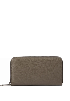 Doucal's tumbled leather Continental wallet - Brown