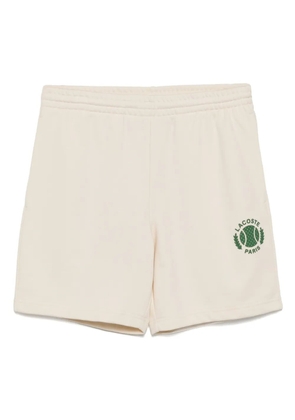Lacoste 3D-print fleece shorts - Neutrals