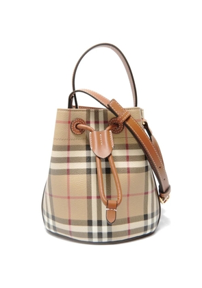 Burberry Pre-Owned 2020s plaid bucket bag - Neutrals