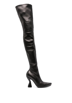 Lanvin 100mm leather thigh-high boots - Black