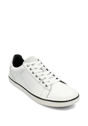 GROUNDS Galaxy lace-up leather sneakers - White
