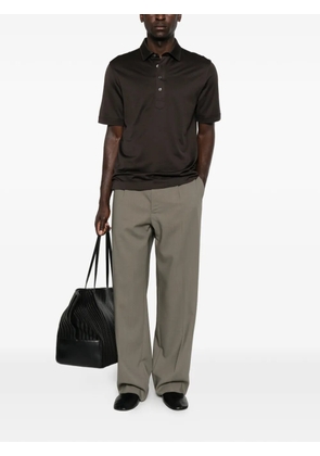 Zegna short-sleeved polo shirt - Brown