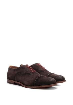 corvari cap-toe suede derby shoes - Brown