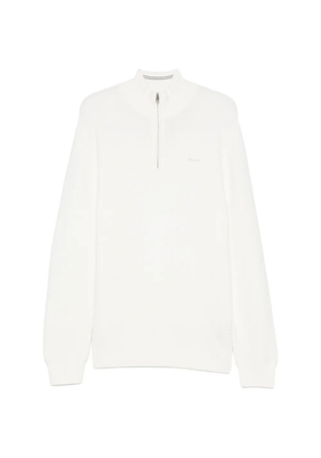 Gant quarter-zip ribbed-knit sweater - Neutrals