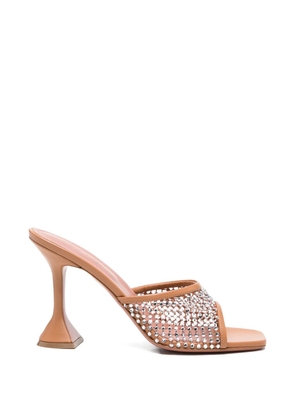 Amina Muaddi Lupita embellished sandals - Neutrals