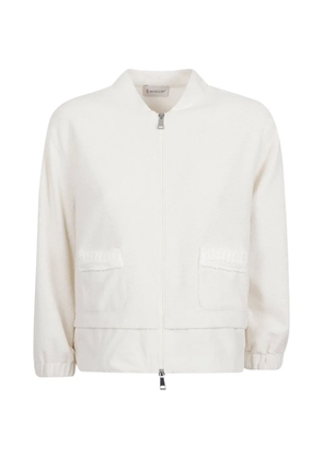 Moncler zip-up panelled cardigan - Neutrals