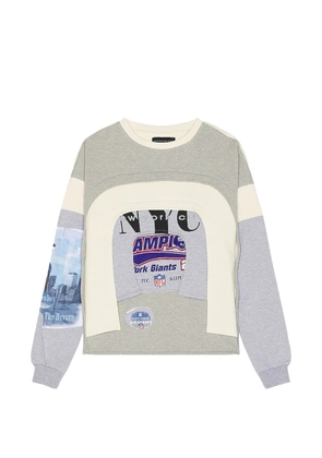 Who Decides War arched collage crew-neck sweatshirt - Grey