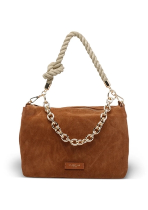 MY BEST BAG Firenze suede shoulder bag - Brown