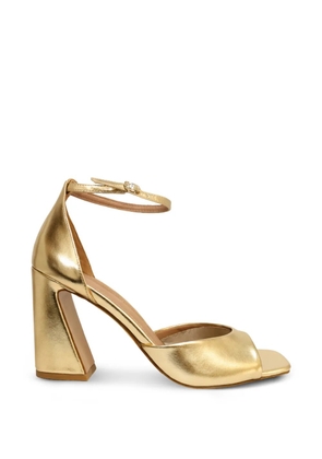 Pennyblack laminated block-heel sandals - Gold