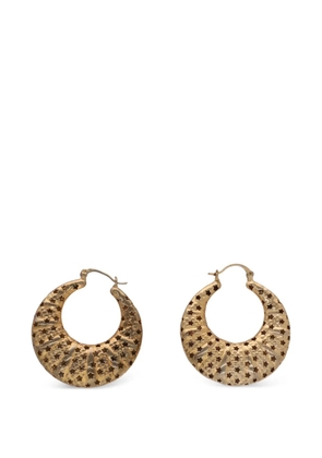 Vintage crescent moon star-cutout earrings - Gold