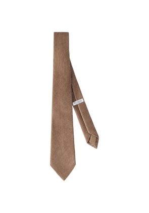 Brunello Cucinelli fluid corduroy tie - Neutrals