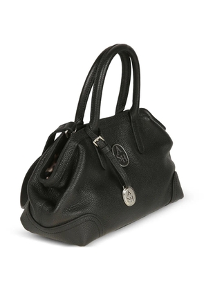 Ash Josephine logo-plaque pebbled shoulder bag - Black