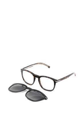 BOSS clip-on square-frame glasses - Brown