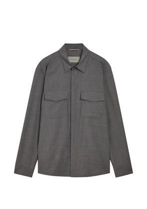 Canali flap-pocket overshirt - Grey