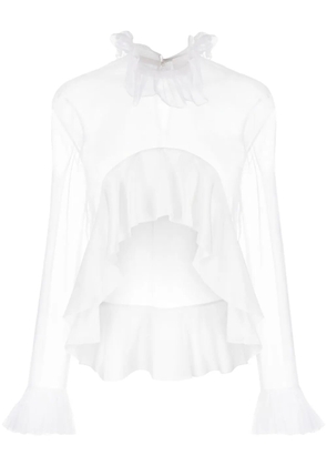 Givenchy ruffled asymmetric blouse - White