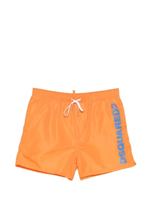 DSQUARED2 logo drawstring swim shorts - Orange