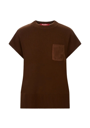 'S Max Mara open-knit nitted top - Brown