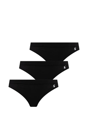 Polo Ralph Lauren logo-embroidered briefs (set of three) - Black
