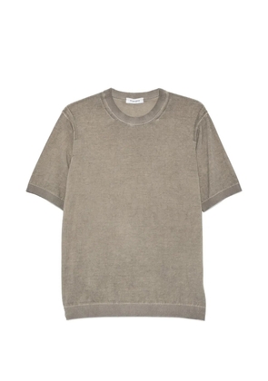 Kangra faded-effect short-sleeve sweater - Neutrals