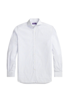 Ralph Lauren Purple Label Tattersall check-pattern long-sleeve shirt - White