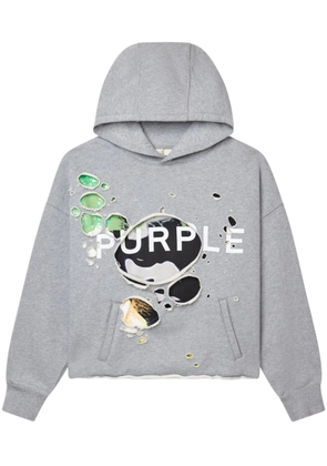 Purple Brand Wordmark Cut Out hoodie - Grey