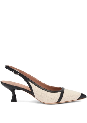Malone Souliers 45mm Jama boucle slingback pumps - White
