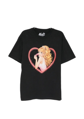 Melt graphic-print T-shirt - Black