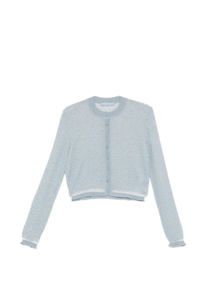 Ermanno Scervino lace-trim cardigan - Blue