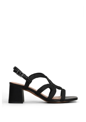 Bibi Lou Meli woven-strap block-heel sandals - Black