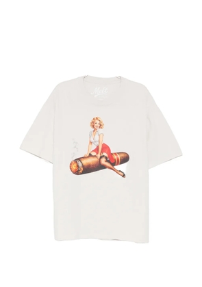 Melt graphic-print T-shirt - Neutrals