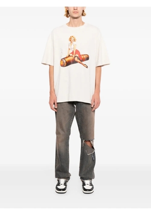 Melt graphic-print T-shirt - Neutrals