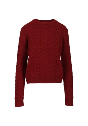 Max Mara cable-knit cashmere jumper - Red