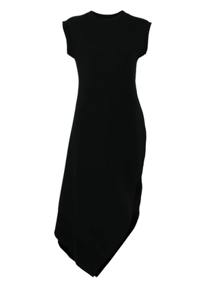 sacai asymmetric-hem sleveless dress - Black