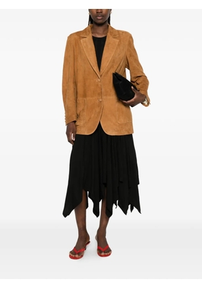 Cassell suede single-breasted blazer - Neutrals