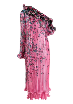 Givenchy ruffled crepe floral dress - Pink