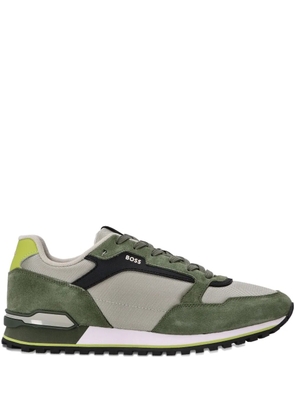 BOSS mesh-panel sneakers - Green