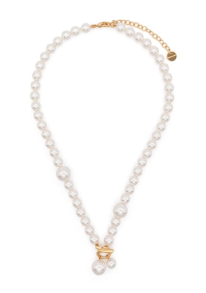Ferragamo pearl-embellished necklace - White