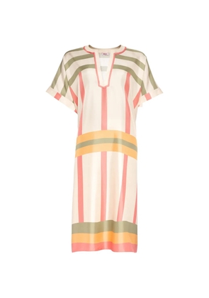 ERES Ice striped V-neck beach dress - Neutrals
