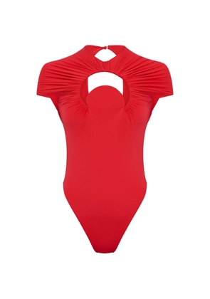 Marine Serre Moon gathered swimsuit