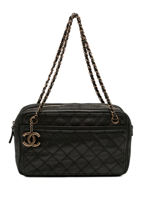 CHANEL Pre-Owned 2014 CC Iridescent Lambskin and Quilted Calfskin Chain shoulder bag - Black