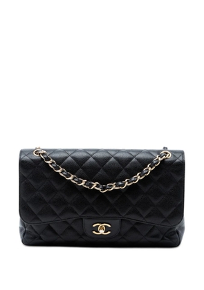 CHANEL Pre-Owned 2010-2011 Jumbo Classic Caviar Double Flap shoulder bag - Black
