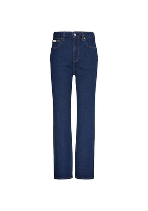 Calvin Klein logo-patch straight-leg jeans - Blue