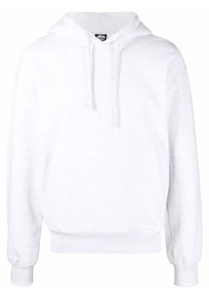 Stüssy embroidered-logo fleece hoodie - White