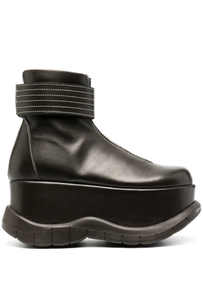 Sunnei platform ankle boots - Brown