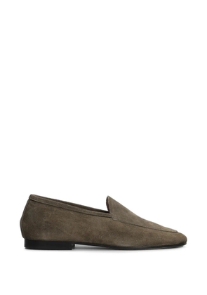 anniel almond-toe suede loafers - Grey