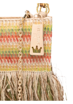 la milanesa Begonia fringed tote bag - Neutrals