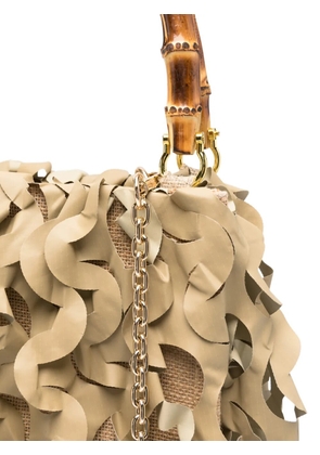 la milanesa medium Oceano bamboo-handle handbag - Neutrals